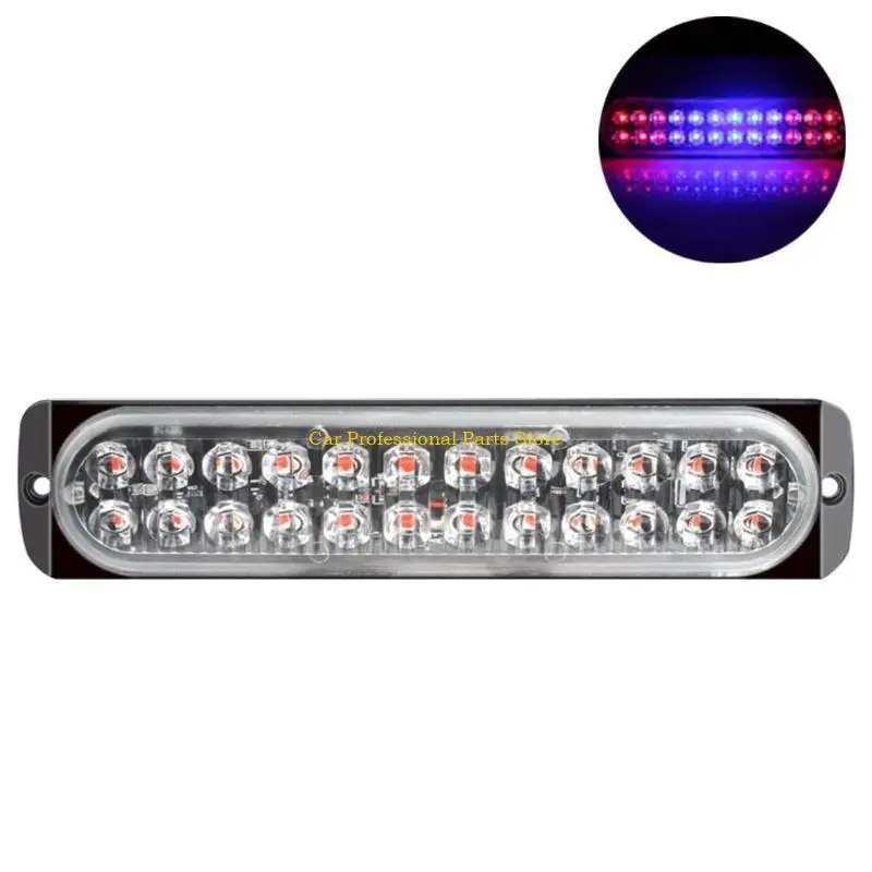 

R53D 24LED Double Row Emergency Lights Bar Universal Warning Flashing Lamp Bar for Pickup Truck 12-24V Car Motorcycles