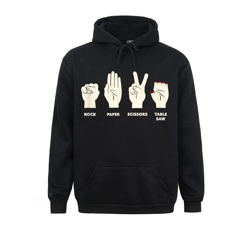 Long Sleeve Hoodie Rock Paper Scissors Table Saw Funny Carpenter Hoodie Casual Fashion Comfortable Round Neck Everyday Clothes