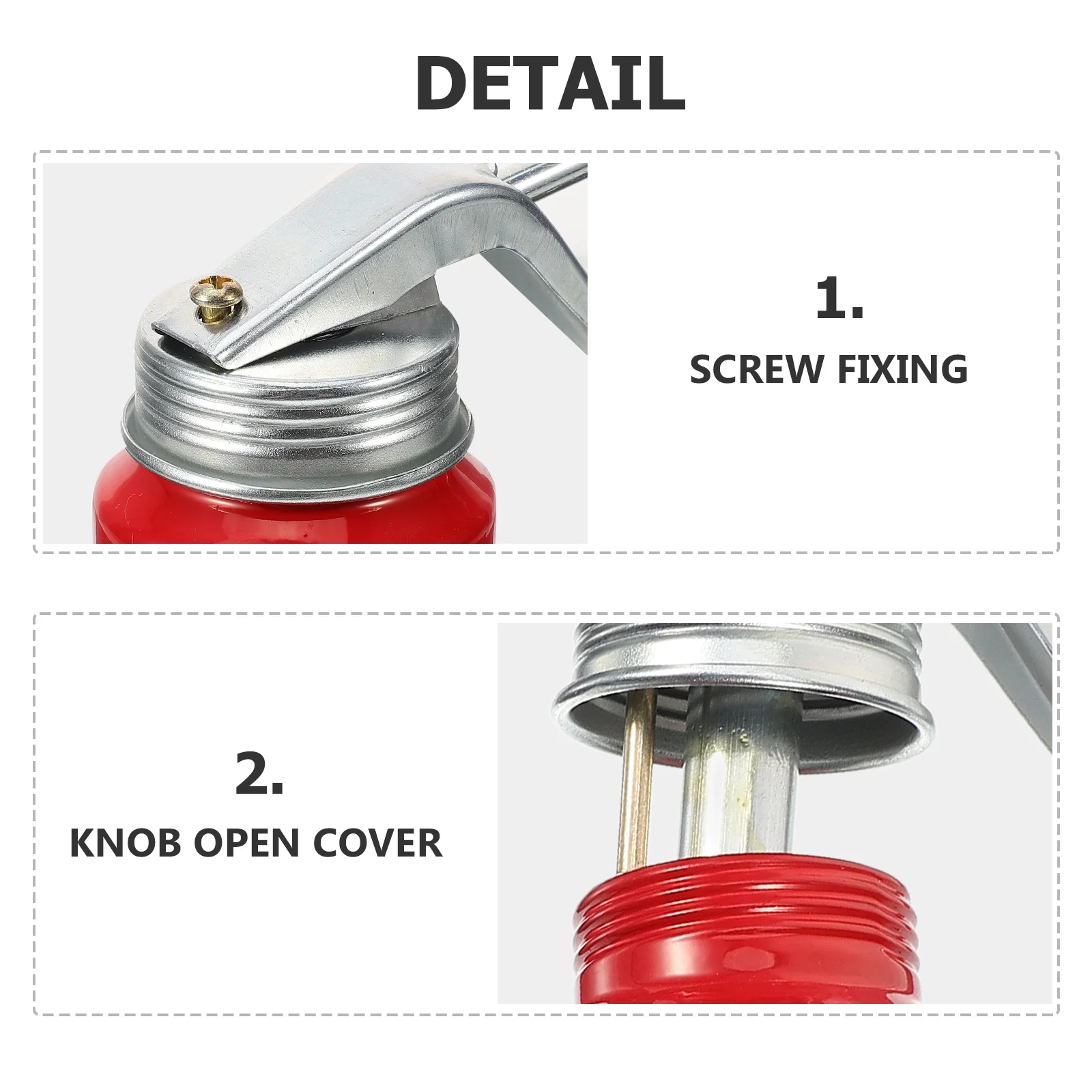 High Pressure Refueling Kettle Oil Dispenser Automotive Can for Motor Car Lubrication Oiler Jug Red