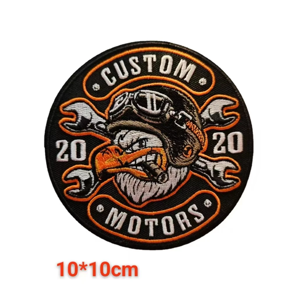 3pcs/lot Motorcycle Bikers Embroidery Iron On Patches for Jacket Sew on Supplies Stickers Clothing Accessories Hat Badge