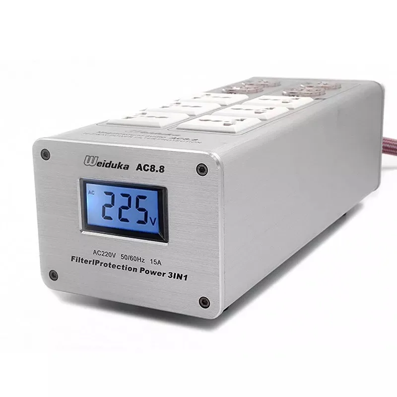 HIFI Audio Noise AC Power Filter Power Conditioner Power Purifier Surge Protection with EU Outlets Power Strip