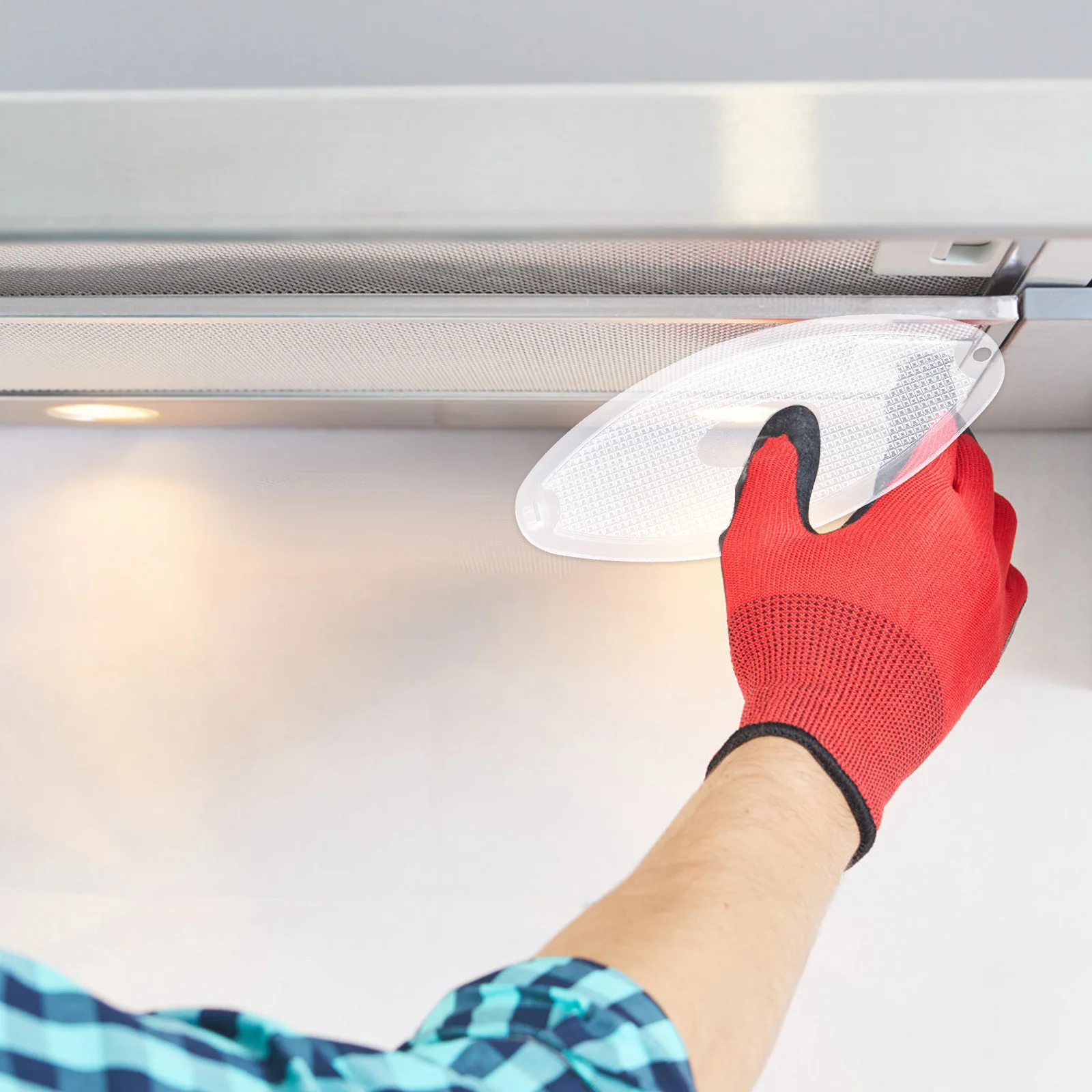 

2Pcs Range Hood Lamp Guard Oval Plastic Cover Kitchen Hood Accessories Replacement Part Home Restaurant Hotel Light Protector