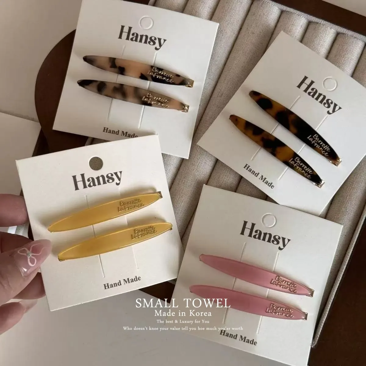 Korean Acetate Letter Flat Hair Clips High Quality Side Bangs Baby Hair Grips for Women Girls 2026