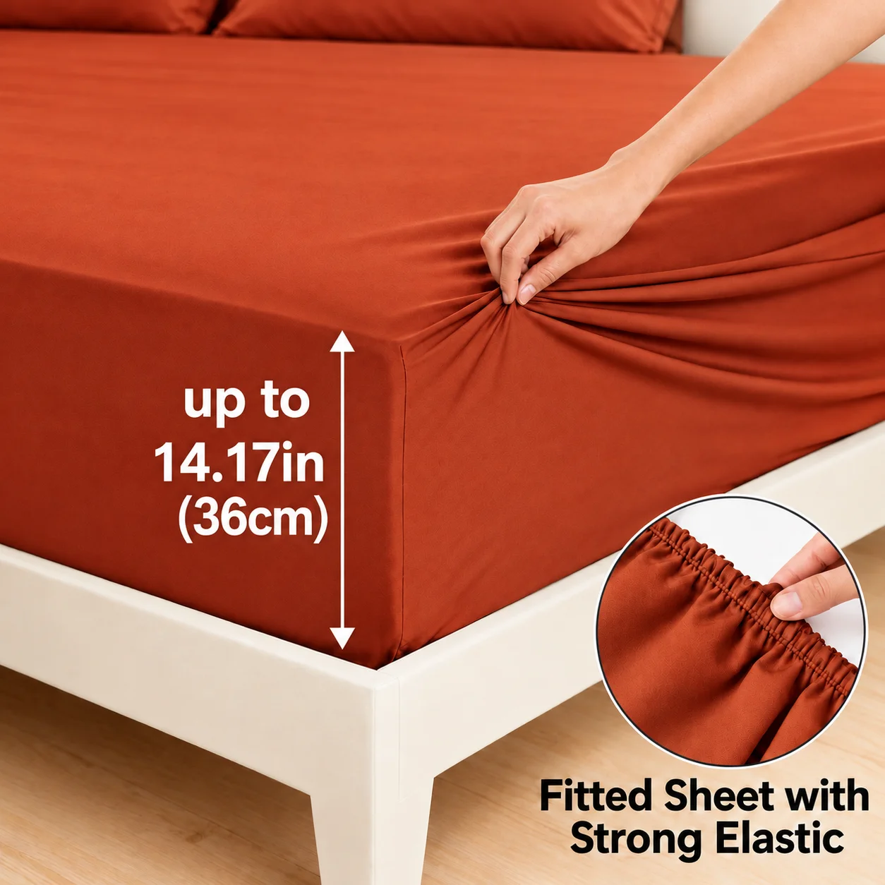 3/4 Piece Bamboo Sheet Set, Ultra Soft Breathable Luxury Bedding Sheets, Deep Pocket Fitted Sheet, Flat Sheet & Pillowcases, Hotel Quality Comfortable, Wrinkle Resistant, Queen/King/Full/Twin Size, Solid Color Bedroom Essentials, Random Color