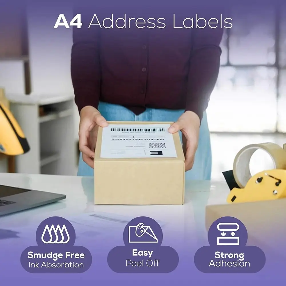 New A4 Self-Adhesive Paper Matte Glossy Surface Writable Paper Sticker White Sticker Label Paper Laser Inkjet Printer