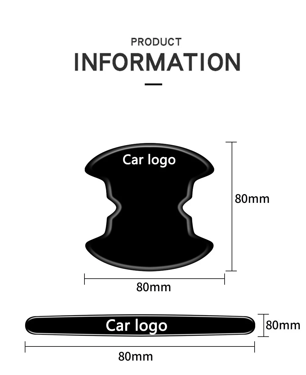 4/8 قطعة مقبض باب السيارة واقية المضادة للتصادم ملصقات لكيا Ceed سبورتاج ريو Proceed K5 أوبتيما سيدونا فورتي سيراتو Venga #6