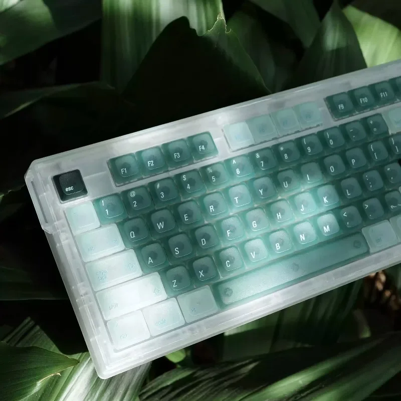 LeleDesign LowSup-Forest Grey Low Profile Keycaps Set Custom PC UV Key Caps for ANSI 60/65/75/80/100 Layout Keyboard Accessories