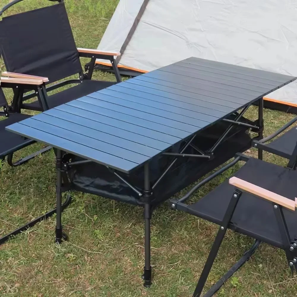 Outdoor Folding Table Easy To Install Camping Desk Aluminum Alloy Lightweight Picnic Tables Portable Storage Egg Roll Long Desks