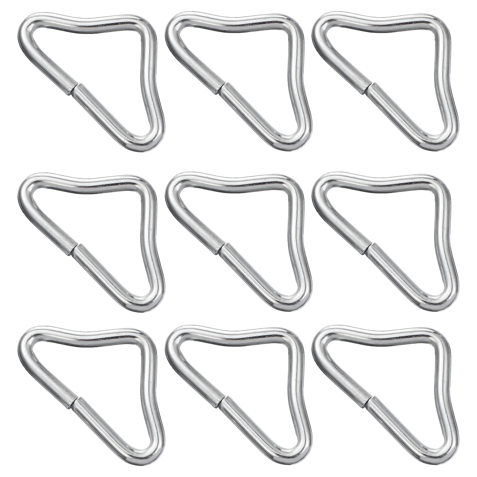 20 Pcs Handbag Special Ring for Trampoline Child Mattress Tooper Ground Galvanized Steel Wire Iron Triangle