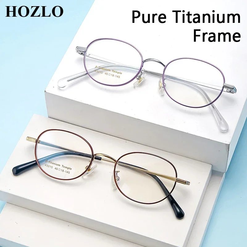 

Women Pure Titanium Small Glasses Frame Female Retro Ultralight Transparent Eyeglasses Myopia Reading Spectacles Frames Custom