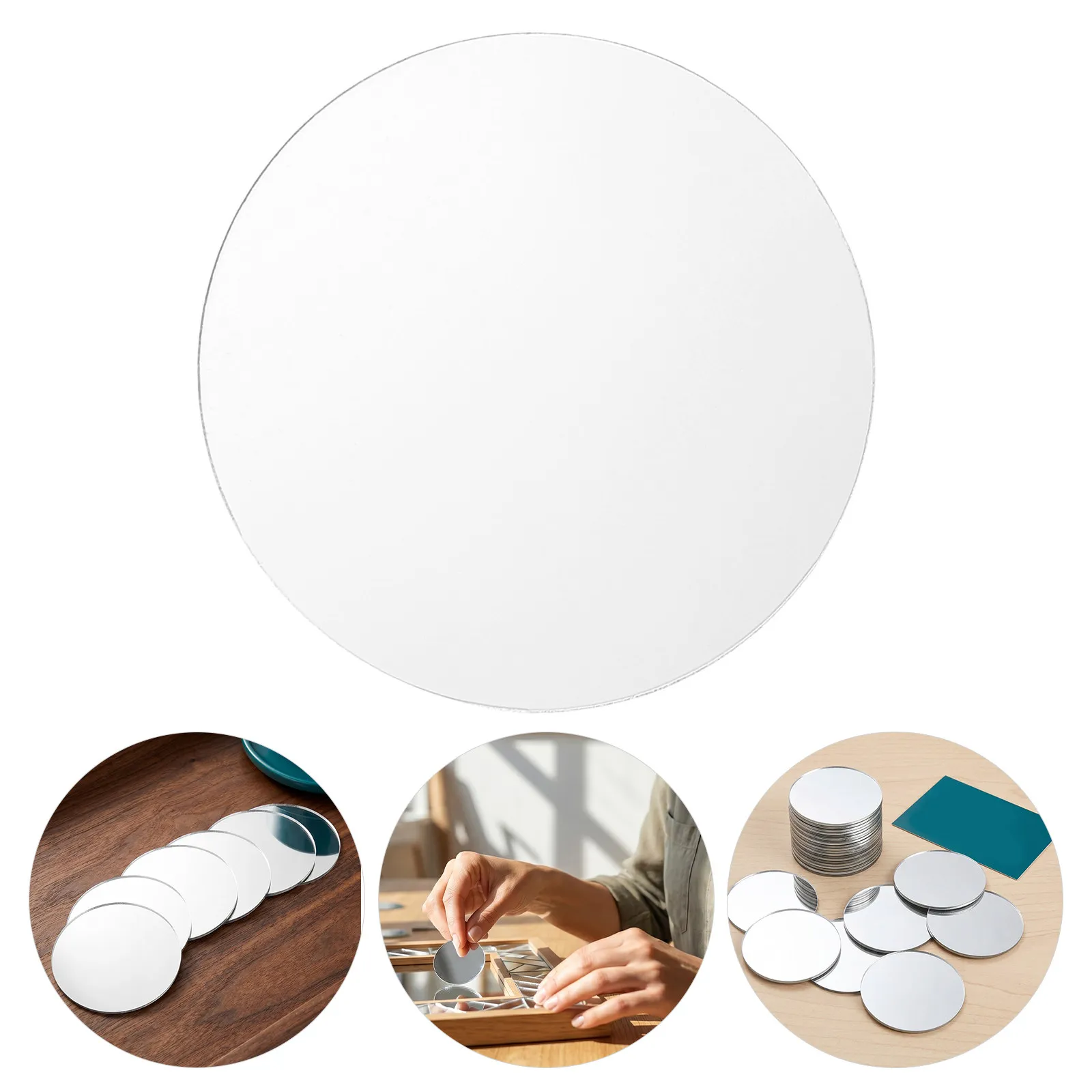120Pcs Mini Round Mirror Craft Tiles Self Adhesive Acrylic Mosaic Pieces for DIY Wall Decor Small Reflective Mirrors