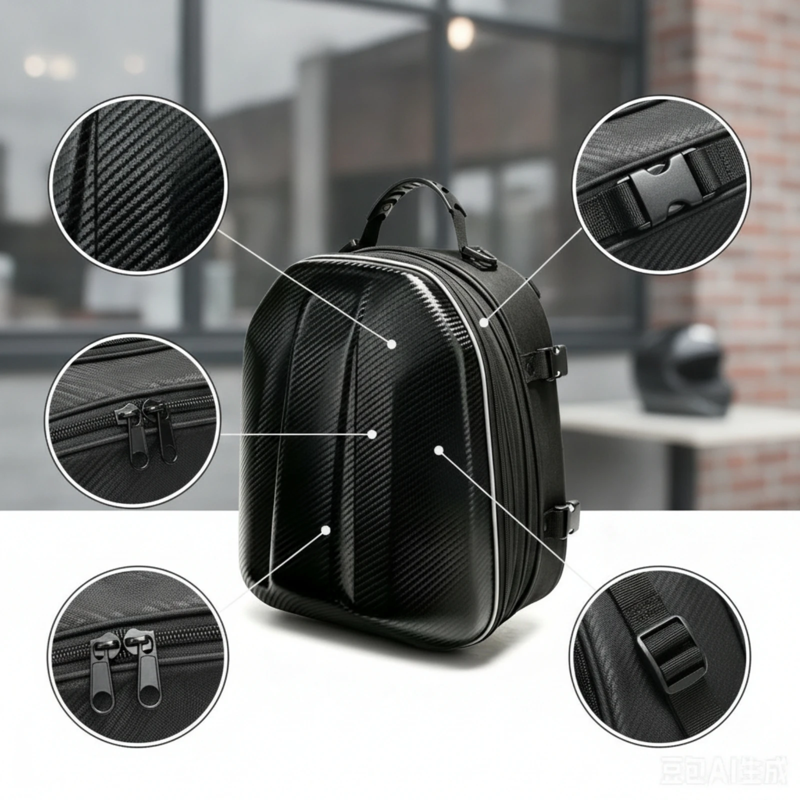 Motorcycle Tail Bag with Rain Cover Dual Use Motorcycle Tail Bag Universal Long-Lasting for Commuters, Daily Commuting