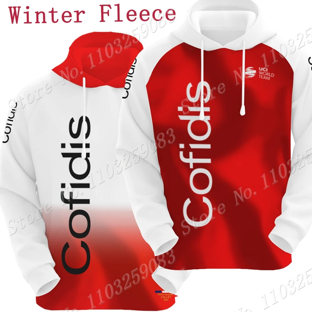 

Cofidis 2023 Team Hoodie Men Casual Sweatshirt Spanish Winter Hoodies Red Cycling Clothing Hoody Streetwear Sportswear