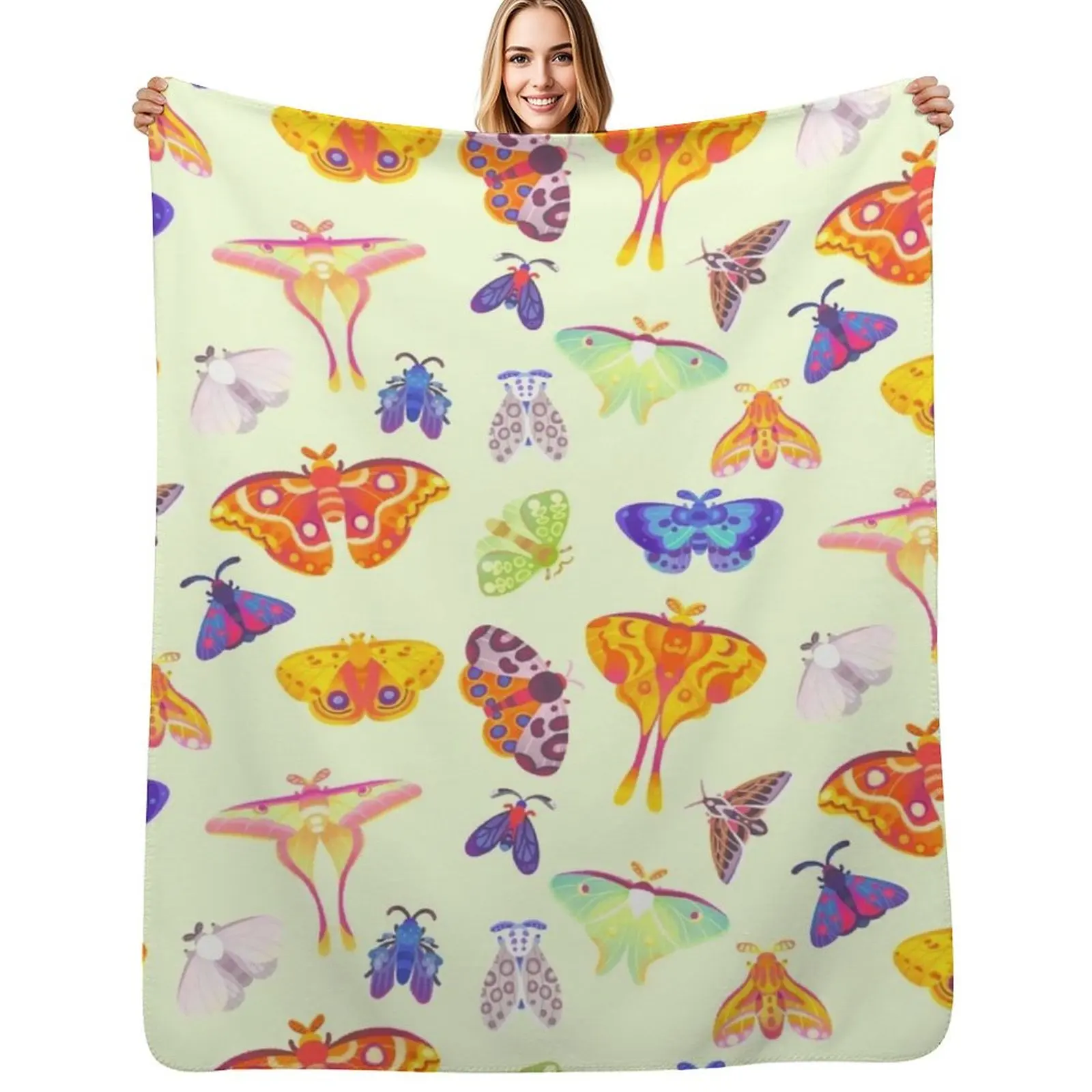 Moth - pastel Throw Blanket anime Summer Flannel Luxury St Soft Beds christmas decoration Blankets