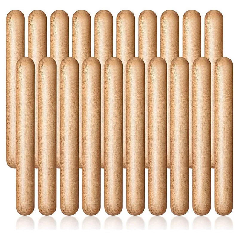 

40Pieces 8 Inch Kids Rhythm Sticks Music Lummi Sticks Classical Wood Claves Musical Percussion Instrument Musical Sticks