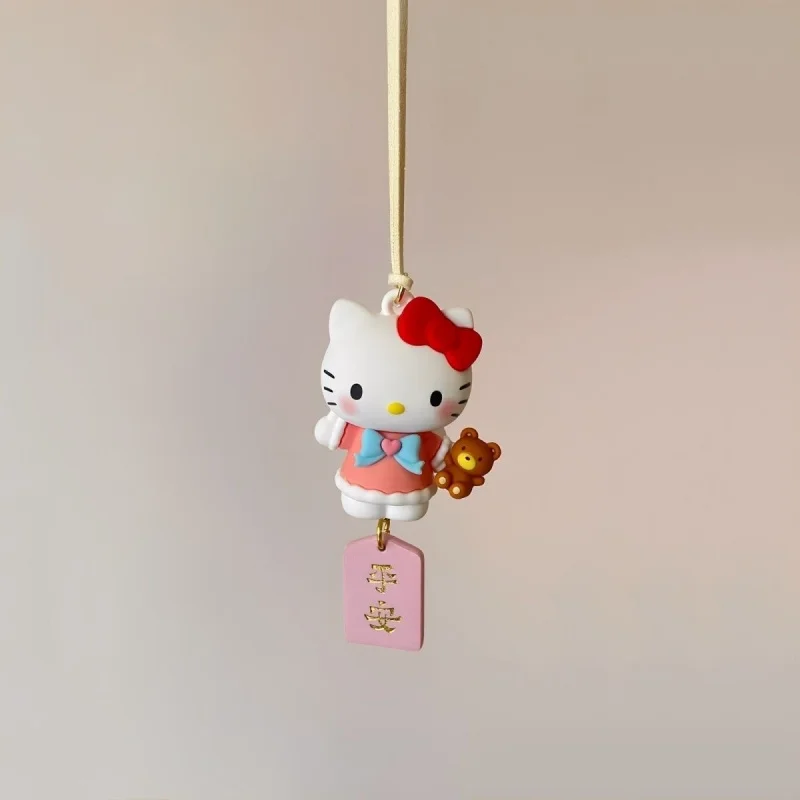 2025 Neuer Miniso Rosa Cartoon Niedlicher Hello Kitty Auto-Rückspiegel-Anhänger Auto-Innendekoration Anhänger Niedlicher Taschenanhänger – Detail 4