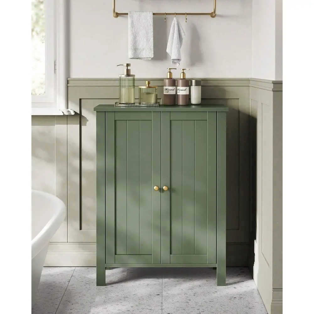 

Bathroom Floor Storage Cabinet, Bathroom Storage Unit With 2 Adjustable Shelves, Bathroom Cabinet Freestanding, 11.8 X 23.6 X 31