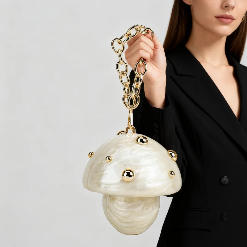 

Высококачественная банкетная сумка, европейско-американская новая портативная акриловая сумка с грибами, модная элегантная сумка для свадебного банкета, сумка на плечо