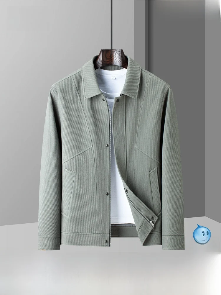 

Spring 2026 Men's Busin Casual Outdoor Jaet Snow Flng Stand Fit Polyester Fiber 97.5% Polyurethane Elastic Fiber 2.5%