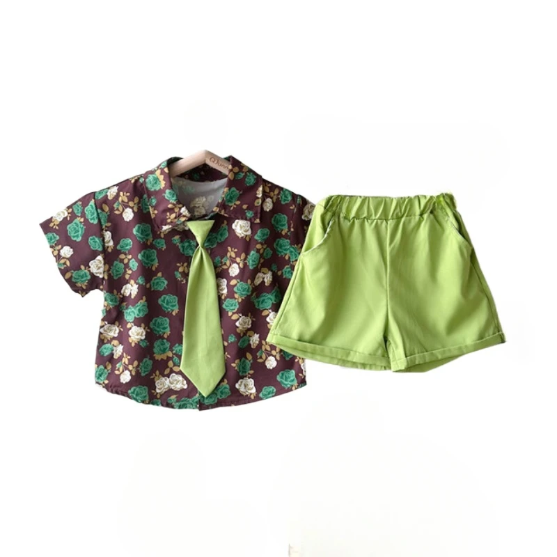 

New Summer Baby Boys Clothes Set Children Shirt Shorts 2Pcs/Sets Toddler Clothing Infant Fashion Casual Costume Kids Tracksuits