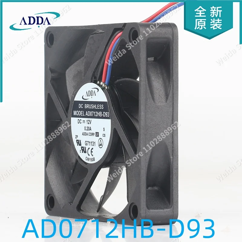 

Промышленный осевой вентилятор ADDA 7CM 70X70X15MM 7CM 7015 12V 0.20A AD0712HB-D93 для охлаждения ЦПУ, с двойным шарикоподшипником, высокотемпературный