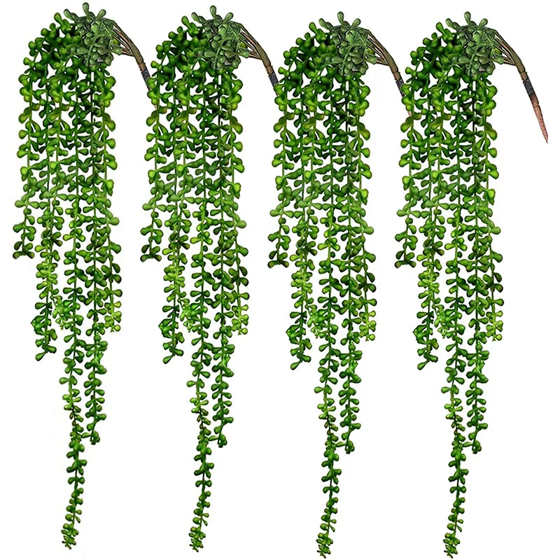 Hanging Artificial Succulents Plants For Decoration Fake Plant Liana Flower Wedding Living Room Bedroom Party Garden Decoration