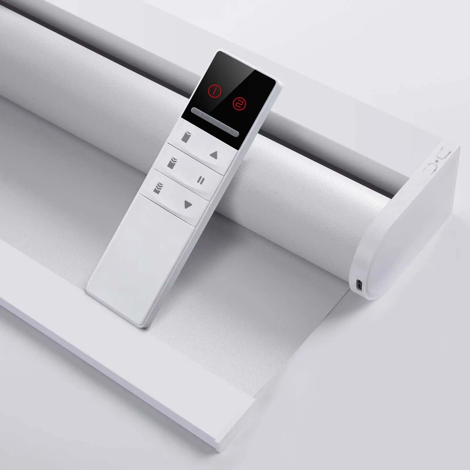 ZSHINE Window Blinds Rechargeable Motorized Roller Blinds with Removable Battery Customized Roller Shades