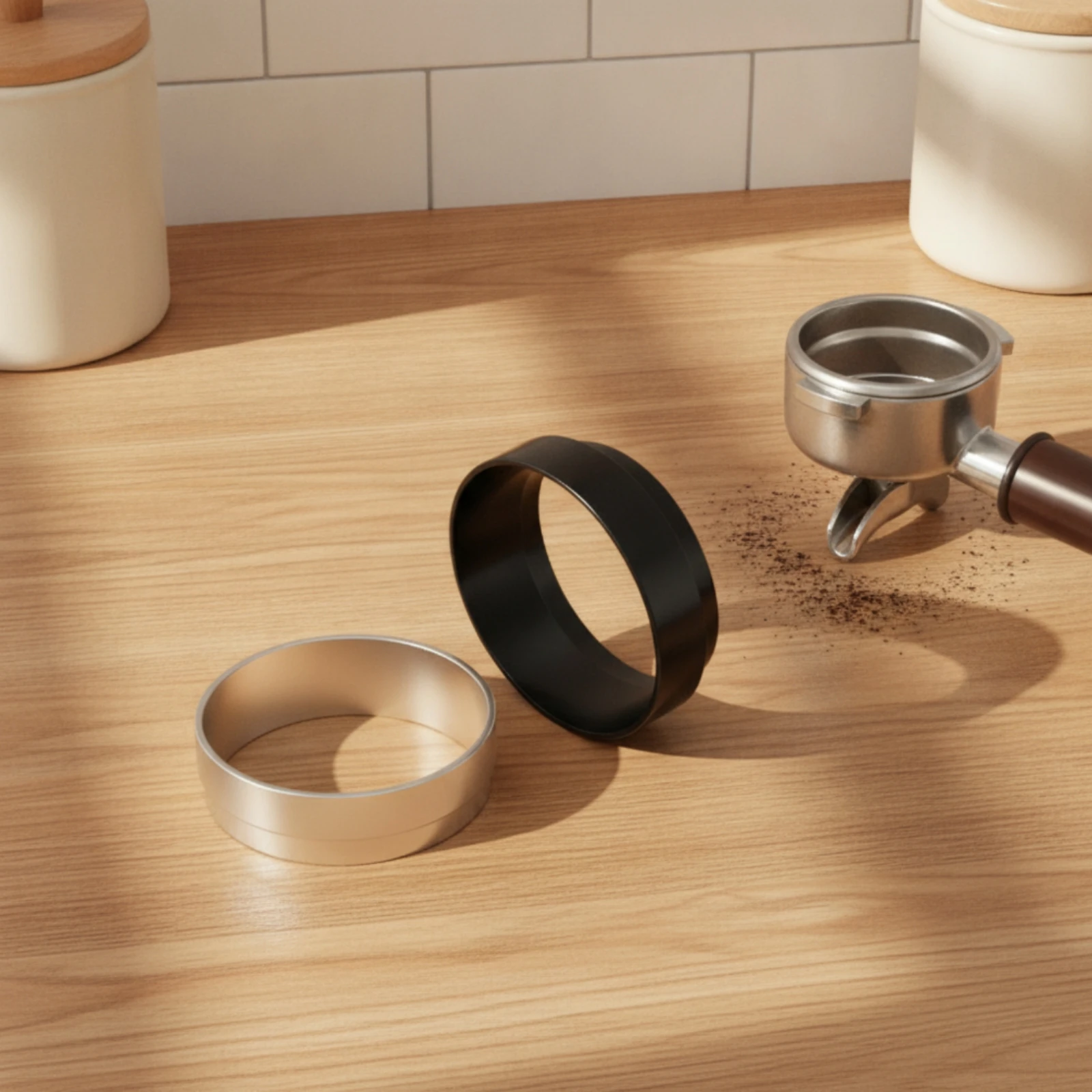 Espresso Dosing Collar Anti-Spill Coffee Dosing Funnel Coffee Grounds Catcher Collar Easy to Clean for Baristas