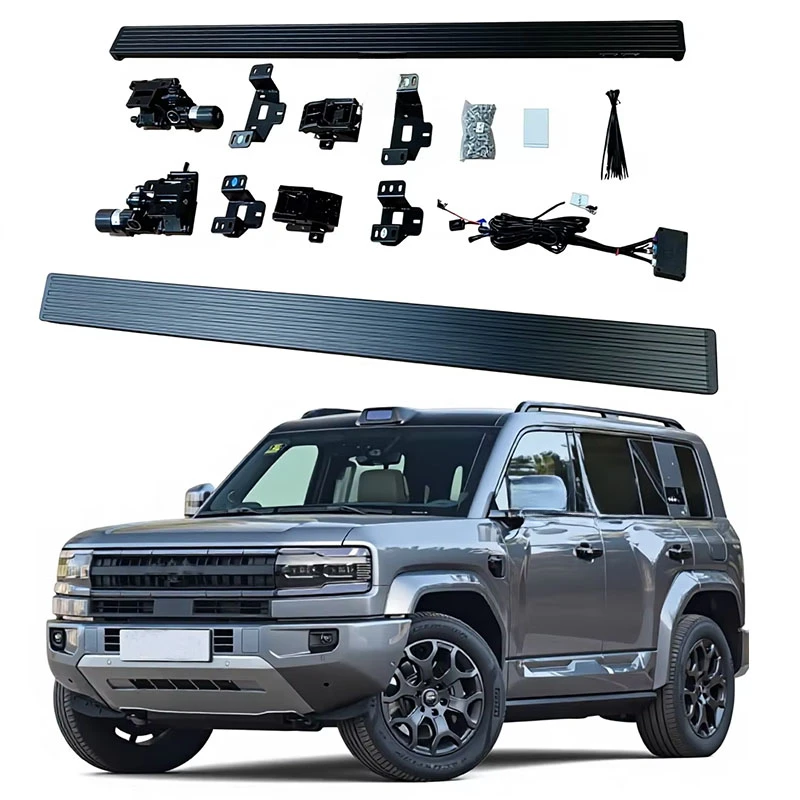 Retractable Power Running Board, APP Operated Side Foot Pedal Kit With Ambient Fit  B5 B8 SUV Exterior Modific