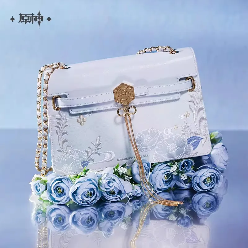 miHoYo Official Ayato Bag Genshin Impact Kamisato Ayato Theme Series Tassel Chain Bag Shoulder Bag Uniform Bag Cosplay Xmas Gift