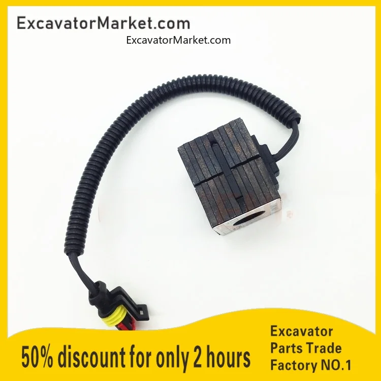 

For SANY SY LOVOL XCMG Excavator safety lock Solenoid valve rotation valve coil excavator accessories Excavator Accessories