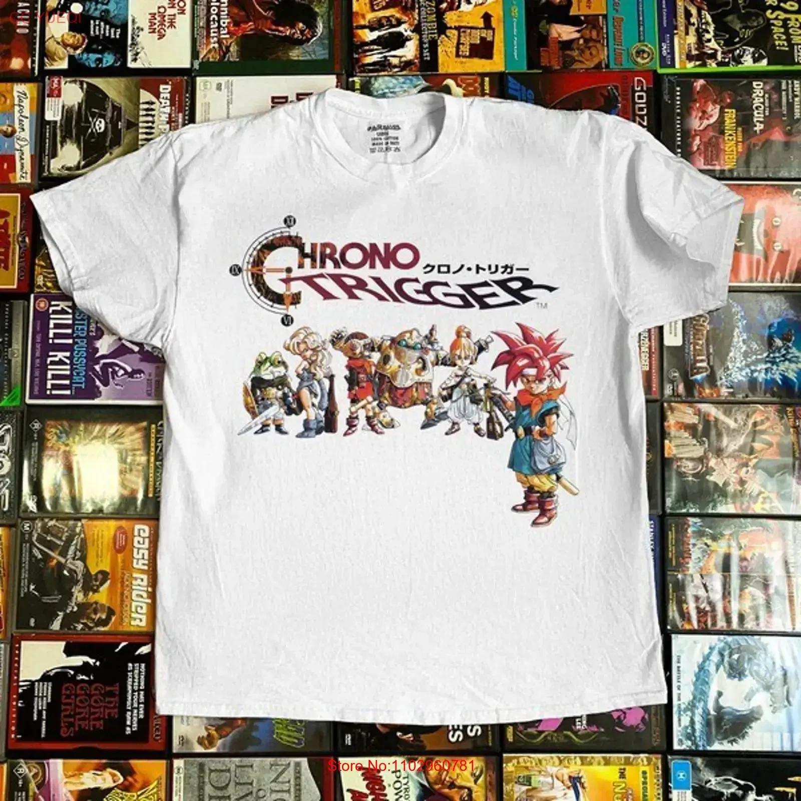Camiseta RETRO CHRONO TRIGGER de Videogame S a 5XL Vintage Lavada Versátil com Estampa Gráfica Moda Masculina Casual Elástica Macia Unissex