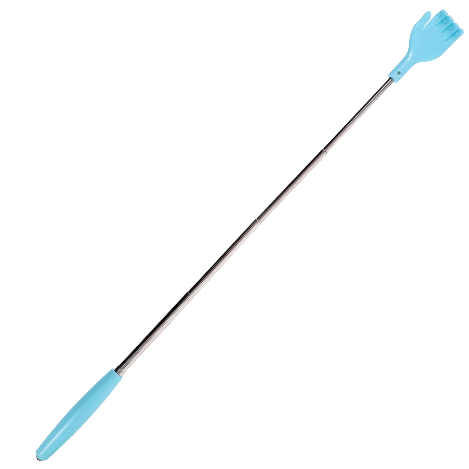 

Tickling Telescopic Stainless Steel Back Scratcher Tickler Blue Long Handle Tool for Pregnant Body