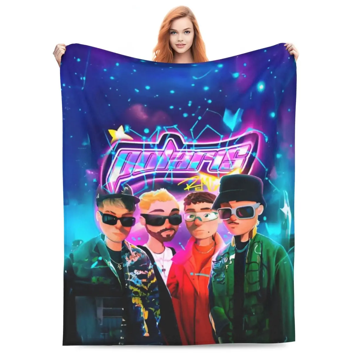 Singer Quevedo Plush Blankets Reggaeton Latin Pop Latin Trap Awesome Throw Blanket for Bed Sofa Couch Plush Thin Quilt