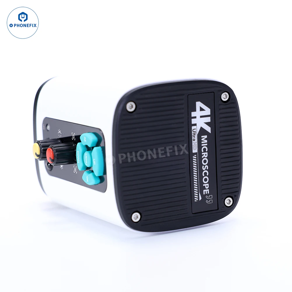 طقم مجهر إلكتروني عالي الدقة 4K لحام 1080P HDMI Type-C/USB كاميرا فيديو صناعية عدسة متكاملة ضوء حامل قابل للطي