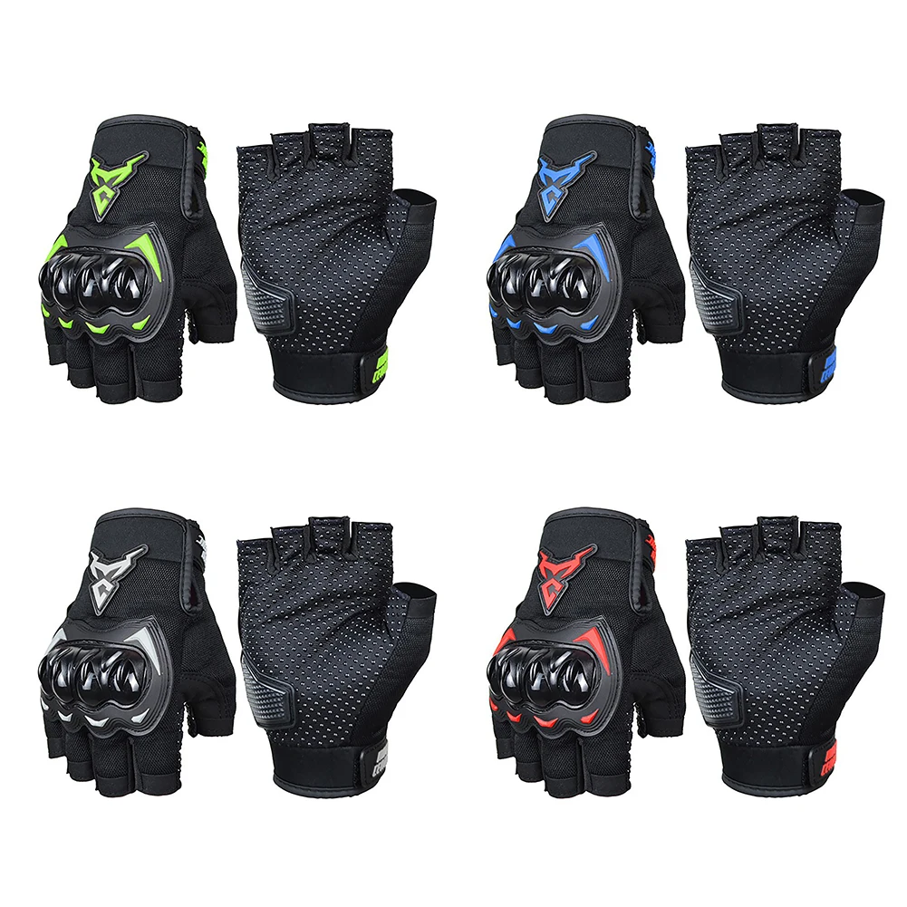 

Motorcycle Half Finger Gloves Anti-fall Palm Guard Joint Shield Shock-absorbing Pad Breathable ATV MTB Cycling Gloves