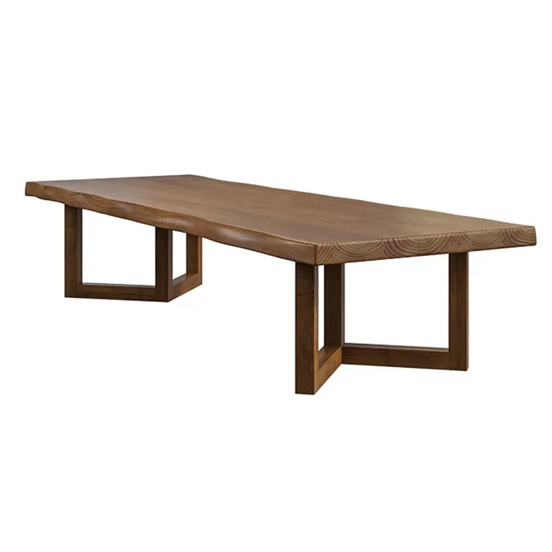 Modern simple solid wood office tables and chairs, home living room conference table, desk, work, computer