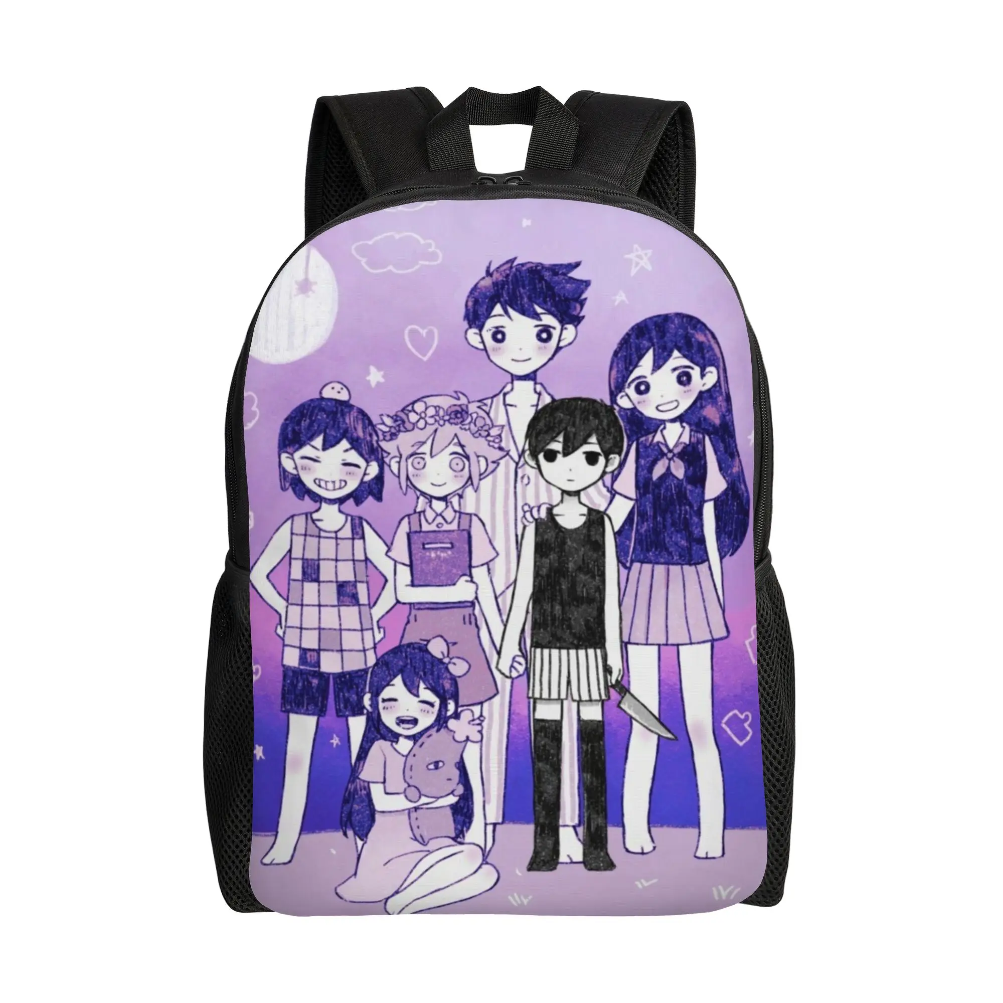 

Рюкзак Sunny Basil Aubrey Kel для мужчин и женщин, модный студенческий рабочий рюкзак, сумка через плечо для ноутбука Omori Game, легкая сумка через плечо