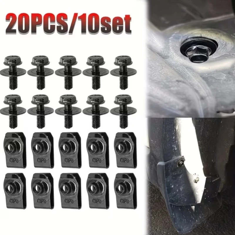 

Engine Undertray Clips Bolt Screw Guard Bolts For Vauxhall Vivaro Renault Trafic Durable Underbody Cover Fastener Replacement