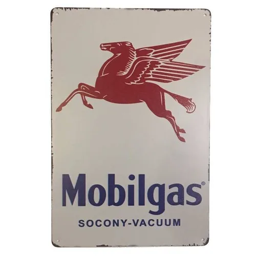 Mobilgas Tin Sign  Pegasus - Petrol Oil Man Cave Garage Shed Bar --Tin Sign