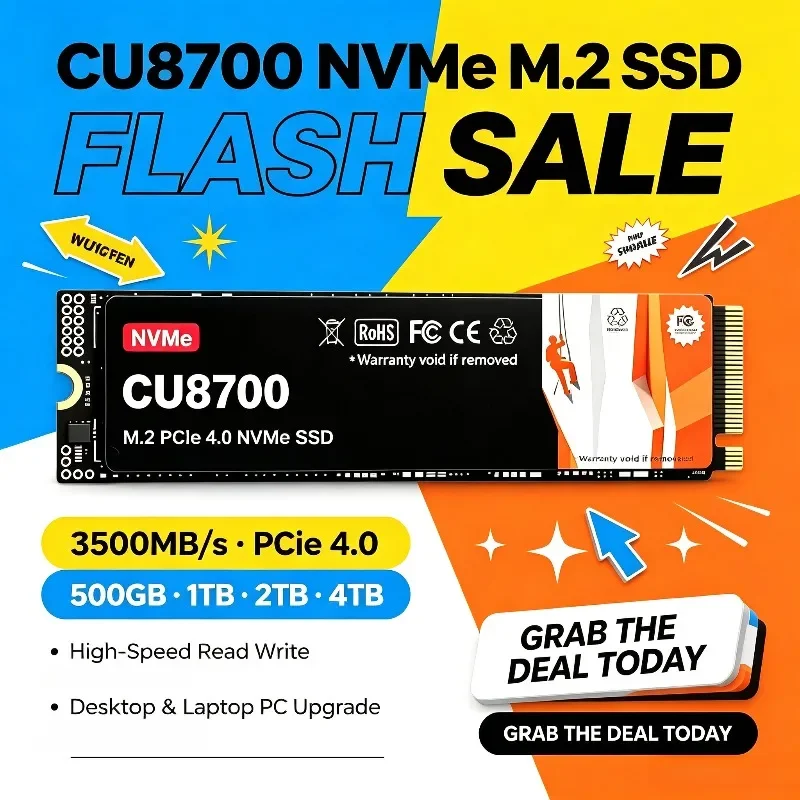 CU8700 NVMe M.2 2280 SSD 500GB 1TB 2TB 4TB Read Write 3500MB/s High Speed Internal Solid State Drive for Desktop Laptop PC