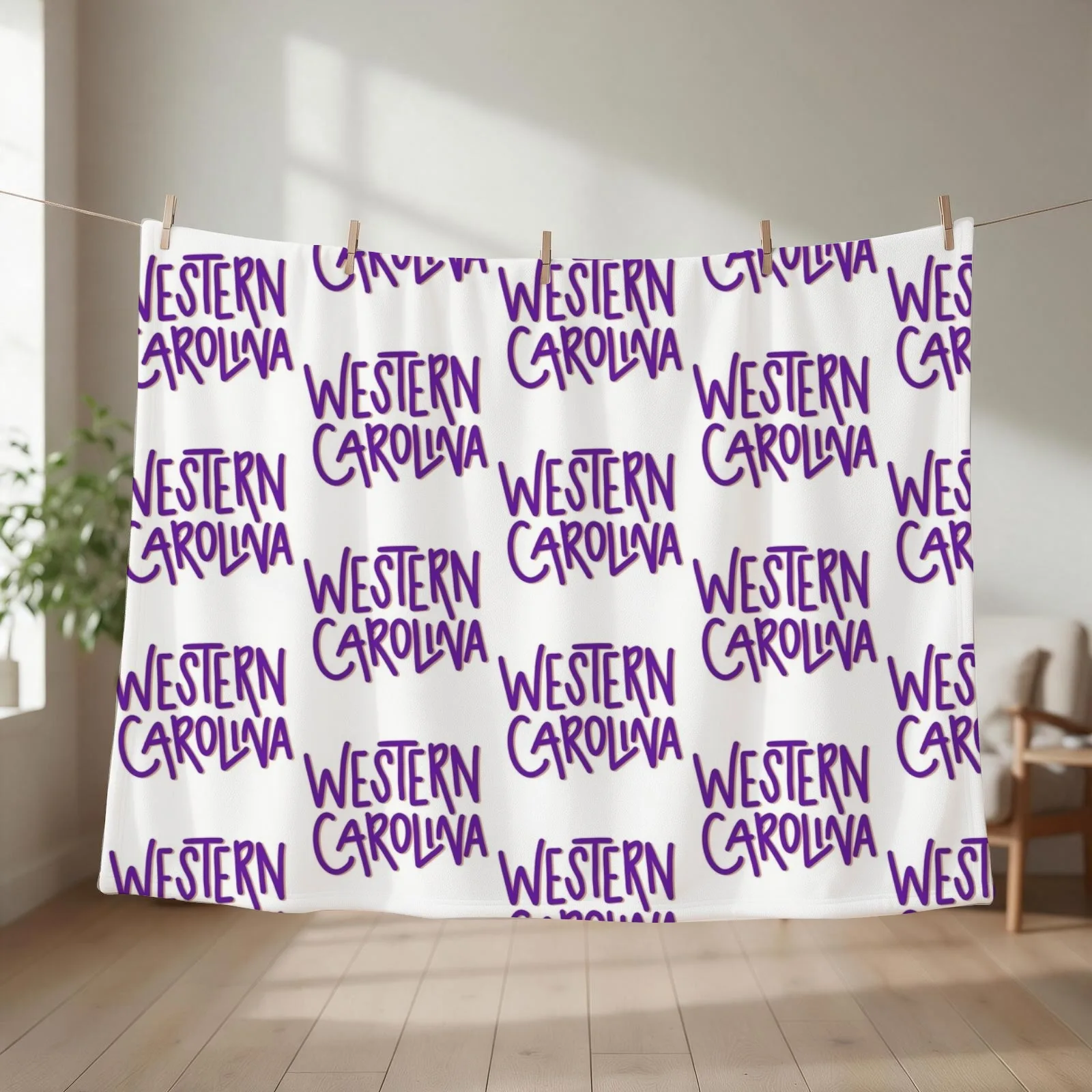 western carolina Throw Blanket couch cozy soft plush fuzzy picnic outdoor blanket