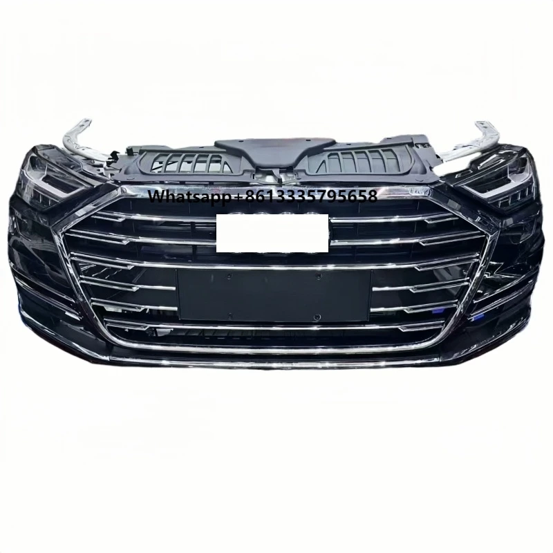 

High Quality Rear Body Kit with Fog Light Cutouts Used A8 Front Bumper and Radiator Fan Set Replacement Car Bumpers