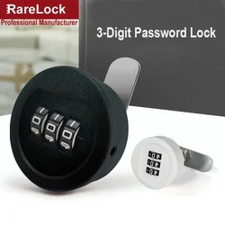 Combination Cabinet Cam Lock 3 Digit Password Lock Keyless for Drawer Door Gym School Locker Rarelock MA080 H