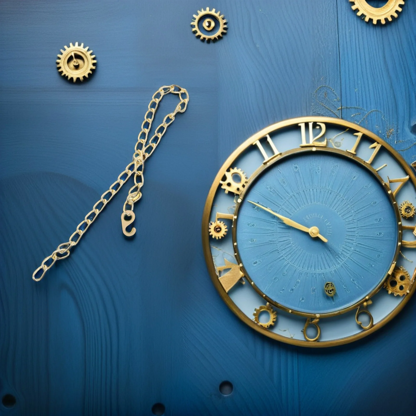 

4Pcs Mechanical Clock Chains Decorative Vintage Style Weight Chains Replacement for Grandfather Floor Clock Repair Accessories