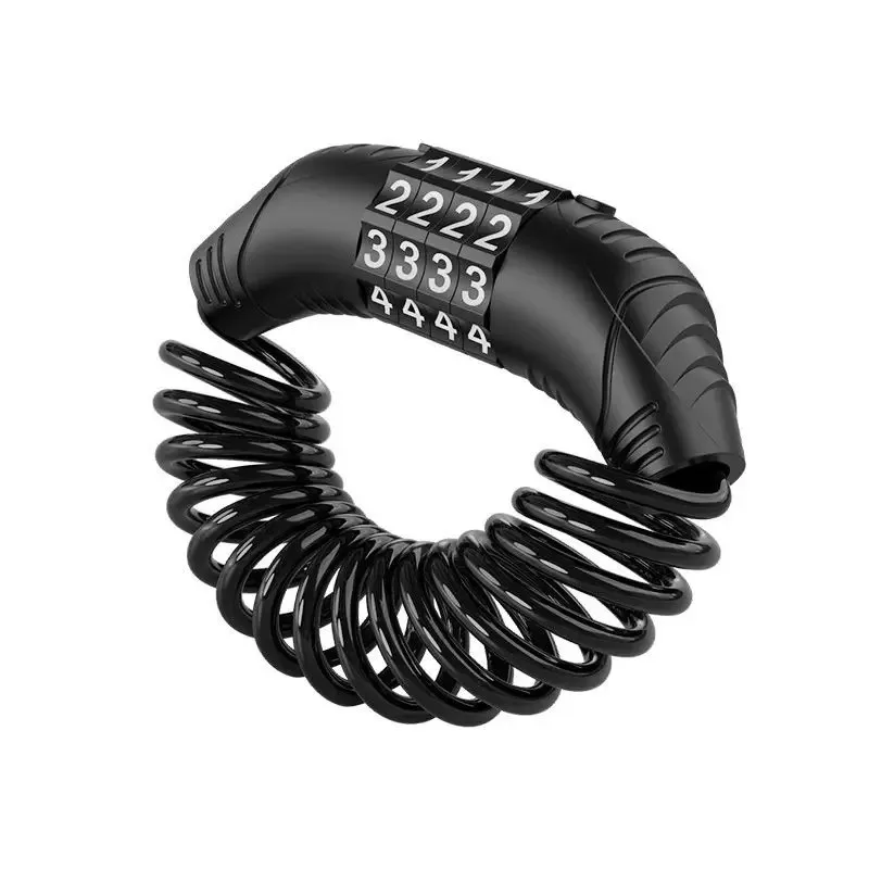 

Противоугонная цепь для мотоцикла и велосипеда, 4-значный пароль, комбинированный замок для шлема, безопасный портативный тросовый замок, прочный трос