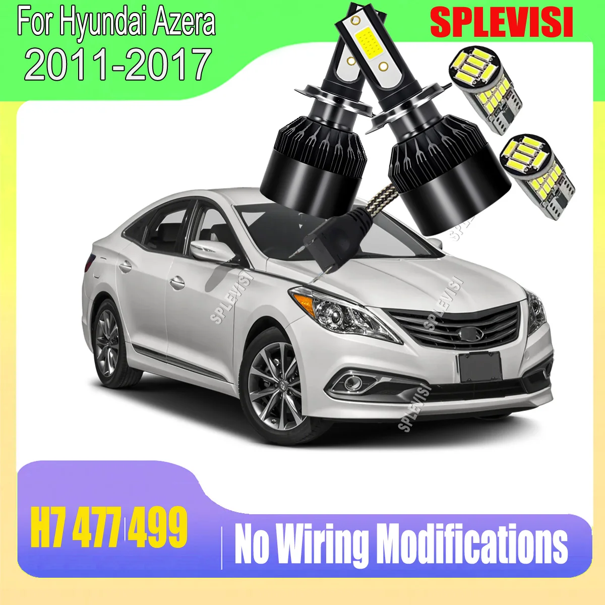 

H7 LED 60W 6000LM Headlight Bulbs - No Hassle, Just Brilliant Light High-Performance For Hyundai Azera 2011 2012 2013 2014-2017