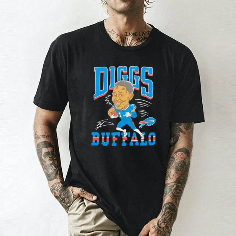 Buffalo Stefon Diggs Signature    Unisex summer T-shirt Cotton fashion couple clothes