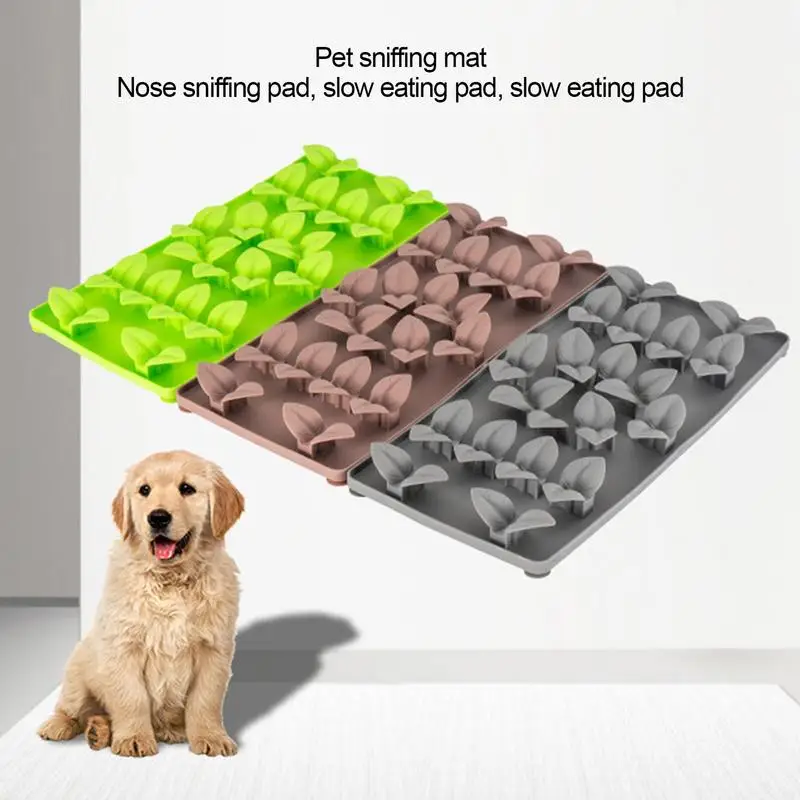 Dogs Slow Feeding Mat Pet Snuffle Lick Pad Slow Feeder With Suction Cup Cat Slow Eating Dish Anti-Gulping Feed Tray Pet Supplies