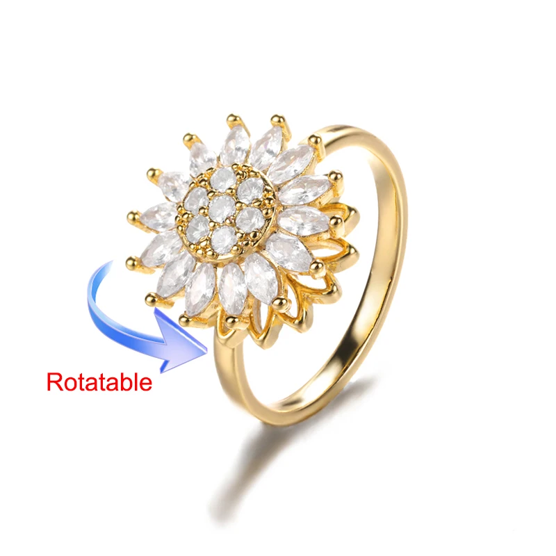 Women's Adjustable Stainless Steel Clover Wedding Ring